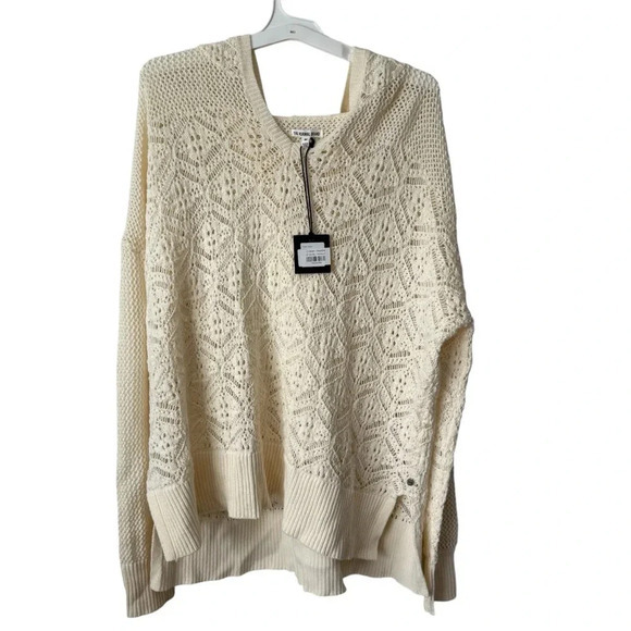 NWT‎ The Normal Brand Colleen Hoodie Ivory Size Medium Crochet - Picture 1 of 10